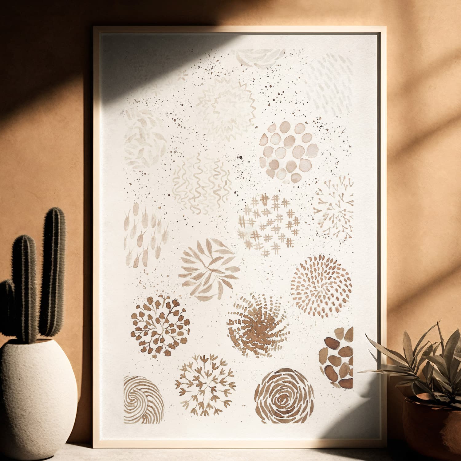 Elegant Fall Botanical Illustrations, Neutral Fall Watercolor Digital Print, Minimalist Plant Wall Art, Instant Download, Modern Home Decor